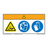 Warning/Chemical Hazard Label (WF3-105-WH)