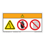 Warning/Rotating Blade Label (WF3-133-WH)