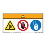 Warning/Crush Hazard Label (WF3-142-WH)