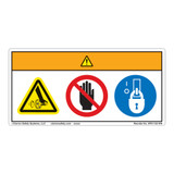 Warning/Entanglement Label (WF3-152-WH)