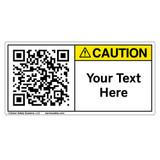 Custom QR Code Label - Caution