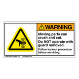 Warning/Moving Parts Can Crush (H1018-CC7WH)