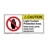Caution/Light Curtain Protected (H6008-LC2CH)