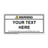 Custom Prop 65 Label