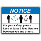  Notice/Keep 6 Feet Distance (F1365-)  