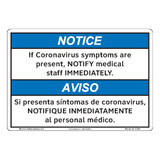 Notice/If Coronavirus Symptoms (F1392-) 