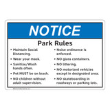 Notice/Park Area Rules (FL1130-)