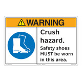 Warning/Crush Hazard Floor Marker (FM122-)
