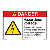 Danger/Hazardous Voltage Floor Marker (FM150-)