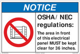 Notice/OSHA/NEC regulations Marker (FM172-)