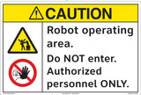 Caution/Robot moves without warning. Keep AWAY.(FM190-)
