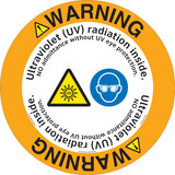 Warning/Ultraviolet (UV) radiation inside. NO admittance without UV eye protection.(FM177-)