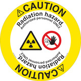 Caution/Restricted area. NO admittance for unauthorized personnel. Radiation hazard.(FM185-) 