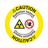 Caution/Restricted area. NO admittance for unauthorized personnel. Radiation hazard.(FM185-)