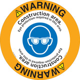 Warning/Construction area. Eye protection required in this area.(FM187-)