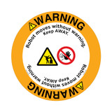 Warning/Robot moves without warning. Keep AWAY.(FM189-)