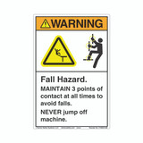 Warning/Fall Hazard – 3 Points of Contact (C16653-248)