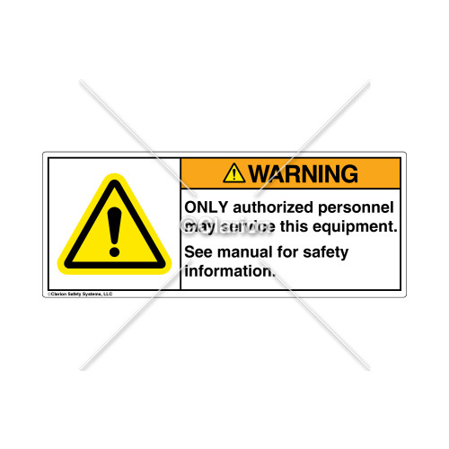 Warning/Only Authorized Label (H6014-08WHP-62)