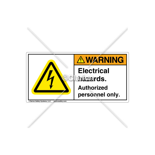 Warning/Electrical Hazards Label (H6010-JBWHRJ)