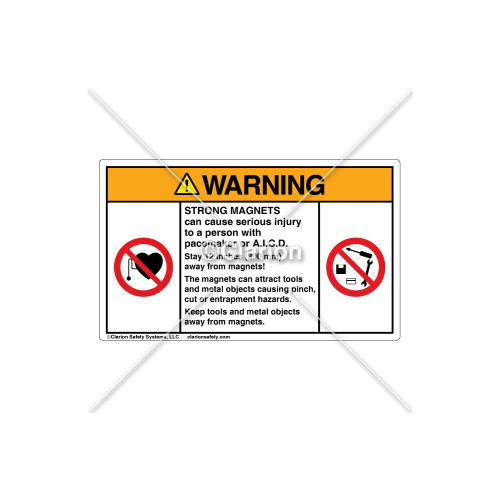 Warning/Strong Magnets Label (C7002-01)