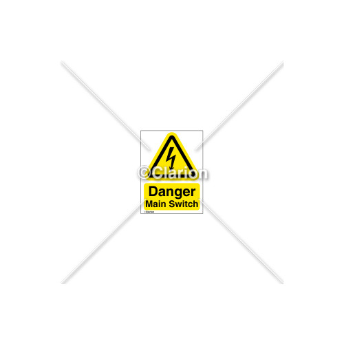 Danger/Main Switch Label (C6855-11)