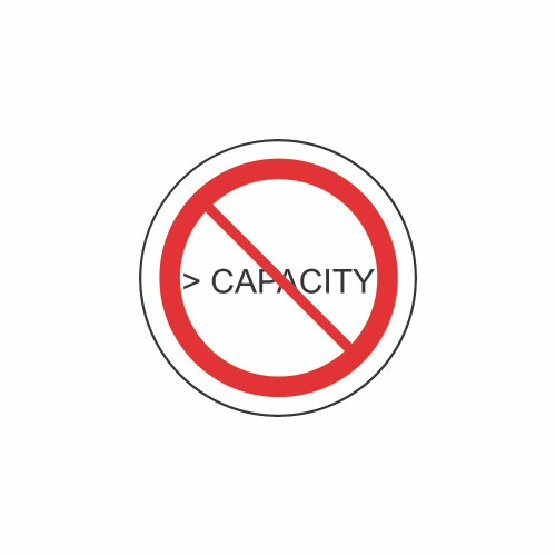 Prohibition Symbol/Greater than Capacity Label (C10789-02)