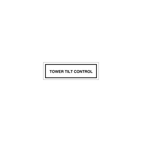 Tower Tilt Control Label (8163-07HP-E4)