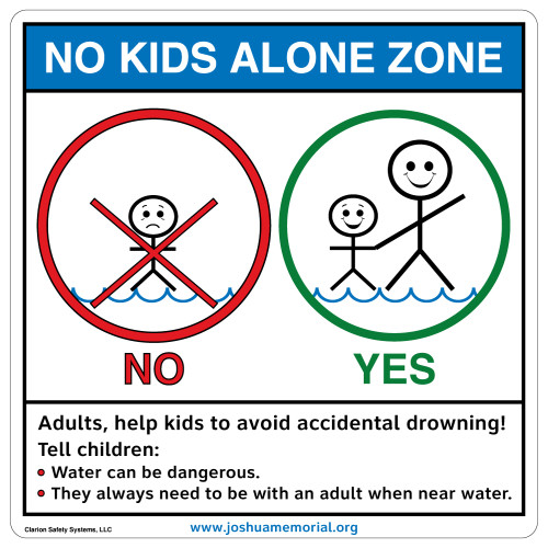 No Kids Alone Zone  Sign (WS1050-1)