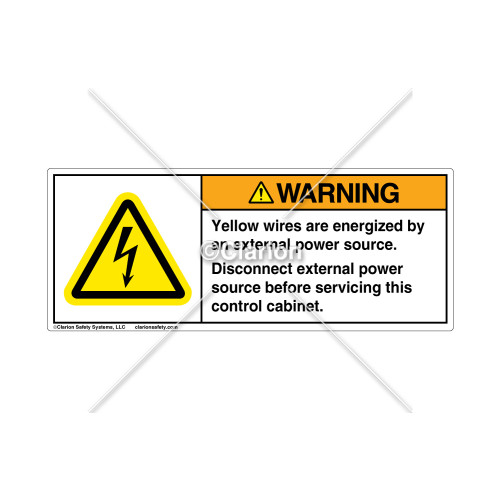 Warning/External Power Source Label (9060-01WHPG)