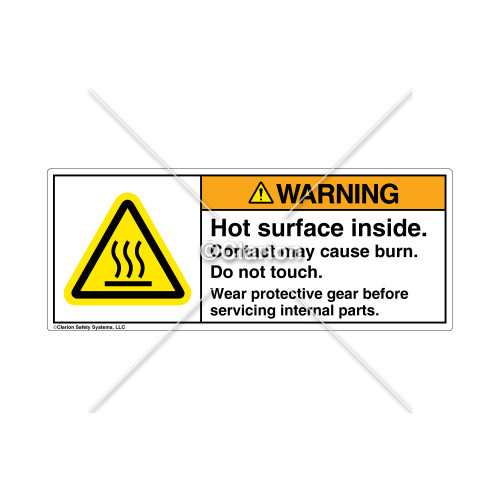 Warning/Hot Surface Inside Label (H6043-MZWHPH)