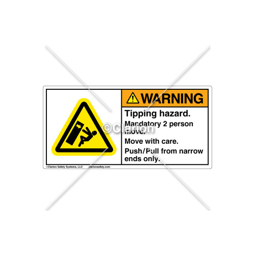 Warning/Tipping Hazard Label (C6762-03)