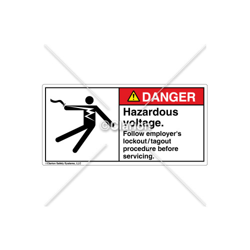 Danger/Hazardous Voltage Label (5025-03DHPJ Wht)