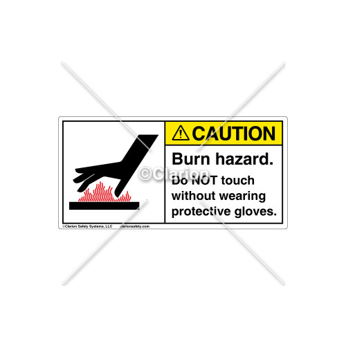 Caution/Burn Hazard Label (1024-KRCHPJ)