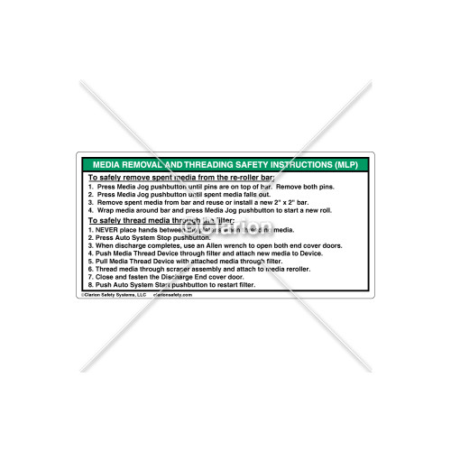 Media Removal And Threading Label (532-6021)