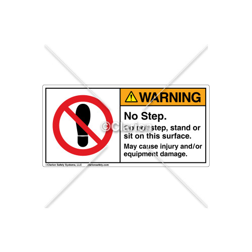 Warning/No Step Label (030-1100)