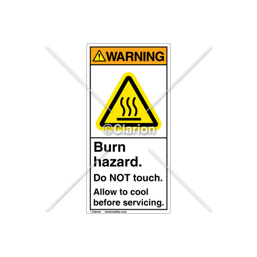 Warning/Burn Hazard Label (H6043-MXWVPJ)