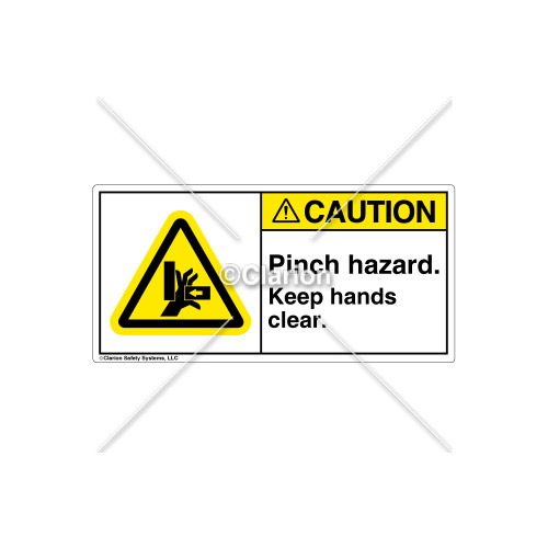 Caution/Pinch Hazard Label (H1042-TDCHPJ)