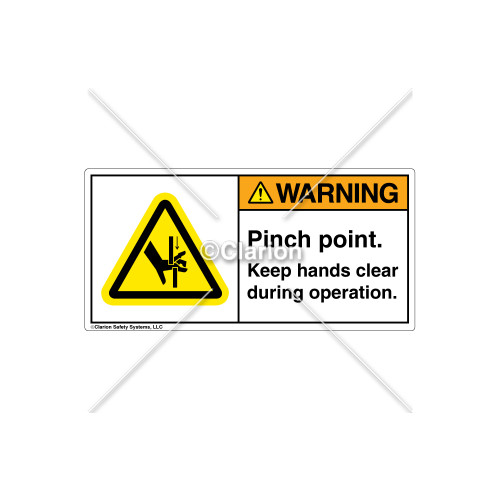 Warning/Pinch Point Label (H1099-58WHPJ)
