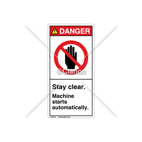 Danger/Stay clear Label (H6008-KDDVPJ)