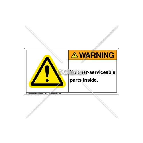 Warning/No User Serviceable Part Label (H6014-U28WHPJ)