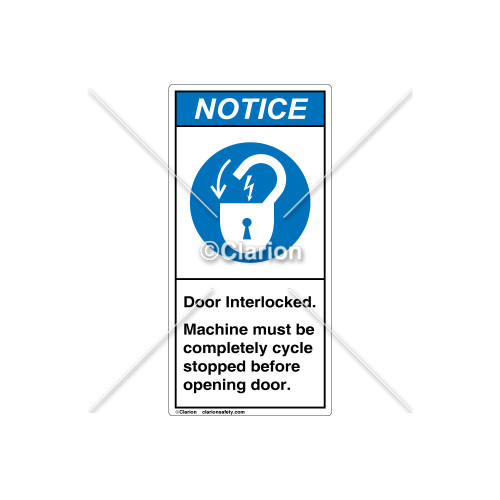 Notice/Door Interlocked Label (H6011-W63NVPJ)