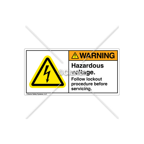 Warning/Hazardous Voltage Label (H6010-19WHPJ)