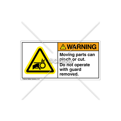Warning/Moving Parts Can Pinch Label (H1012-SKWHPJ)