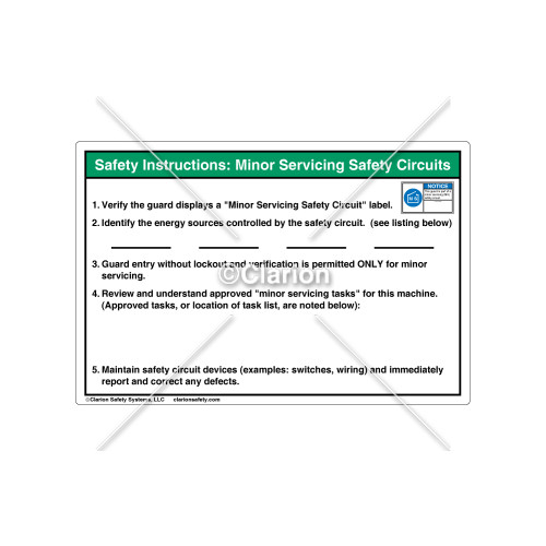 Safety Instructions/Verify the Guard Label (8520-02H2-J3)