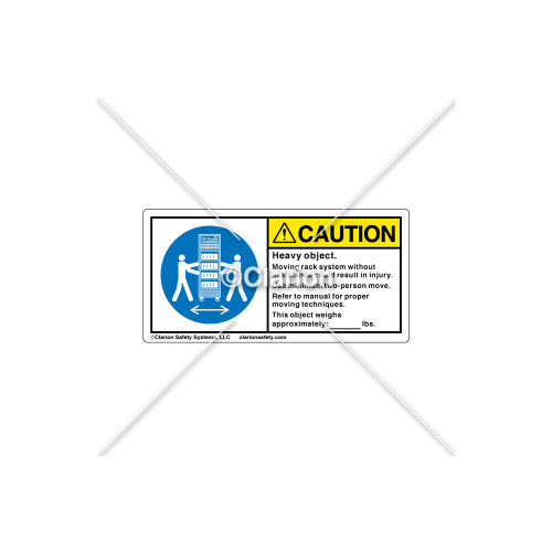 Caution/Heavy Object Label (8751-02CH2K)