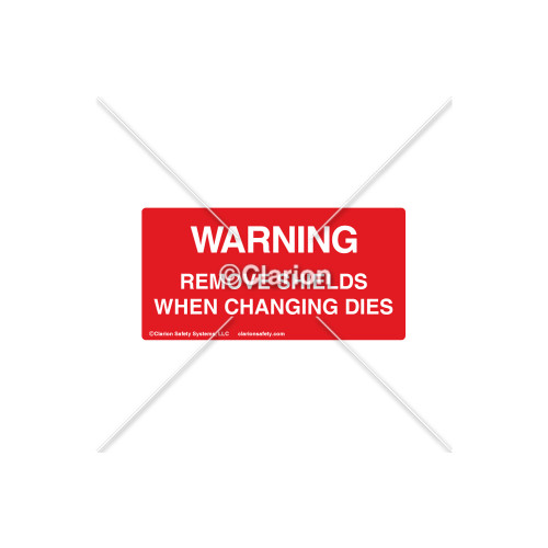 Warning/Remove Shields Label (8420-01WHPK)