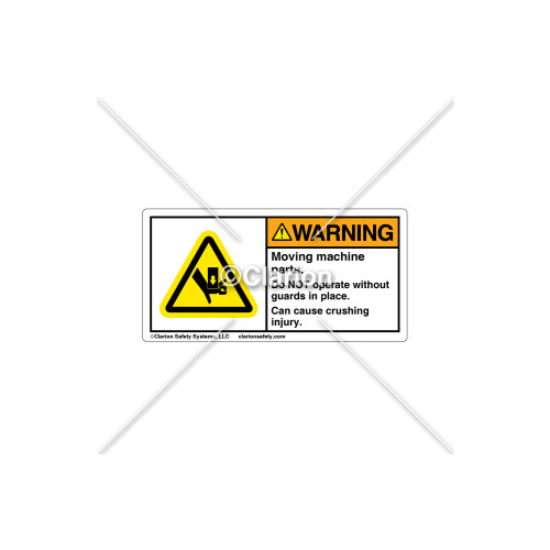 Warning/Moving Machine Parts Label (C25054-03)