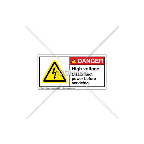 Danger/High Voltage Label (C16305-02)