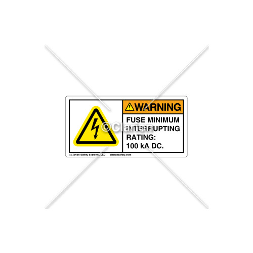 Warning/Fuse minimum Label (C5758-22)
