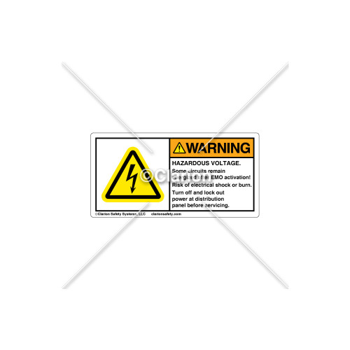 Warning/Hazardous Voltage Label (C5216-01)